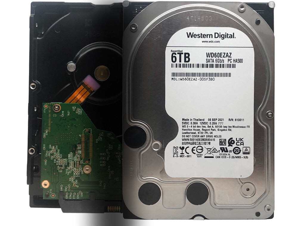 Western Digital 6TB 256MB SATA 6Gb/s 3.5" WD60EZAZ Internal Hard Drive