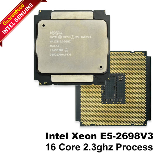 Lot of 2 Intel Xeon E5-2698 V3 16-Core 2.30GHz CPUs LGA2011-3 SR1XE