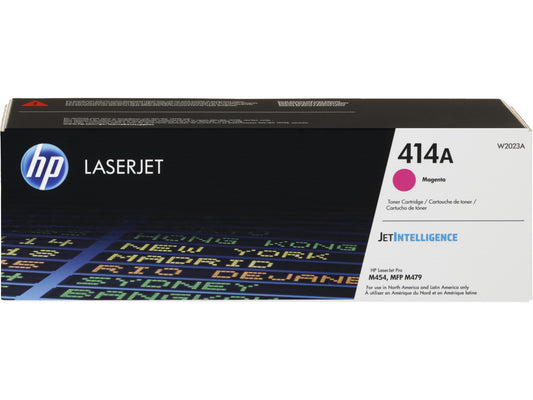 HP 414A Magenta Original LaserJet Toner Cartridge, ~2,100 pages, W2023A