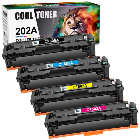 4-Pack CF500A Toner For HP 202A Color LaserJet Pro M254dn MFP M281fdw M281cdw