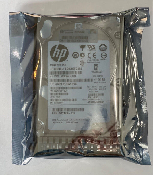 HP EG0900FCVBL 900GB 10K 2.5 INCHES SAS HARD DISK DRIVE 693569-004 ST900MM0006 (NOT FOR HOME PC)