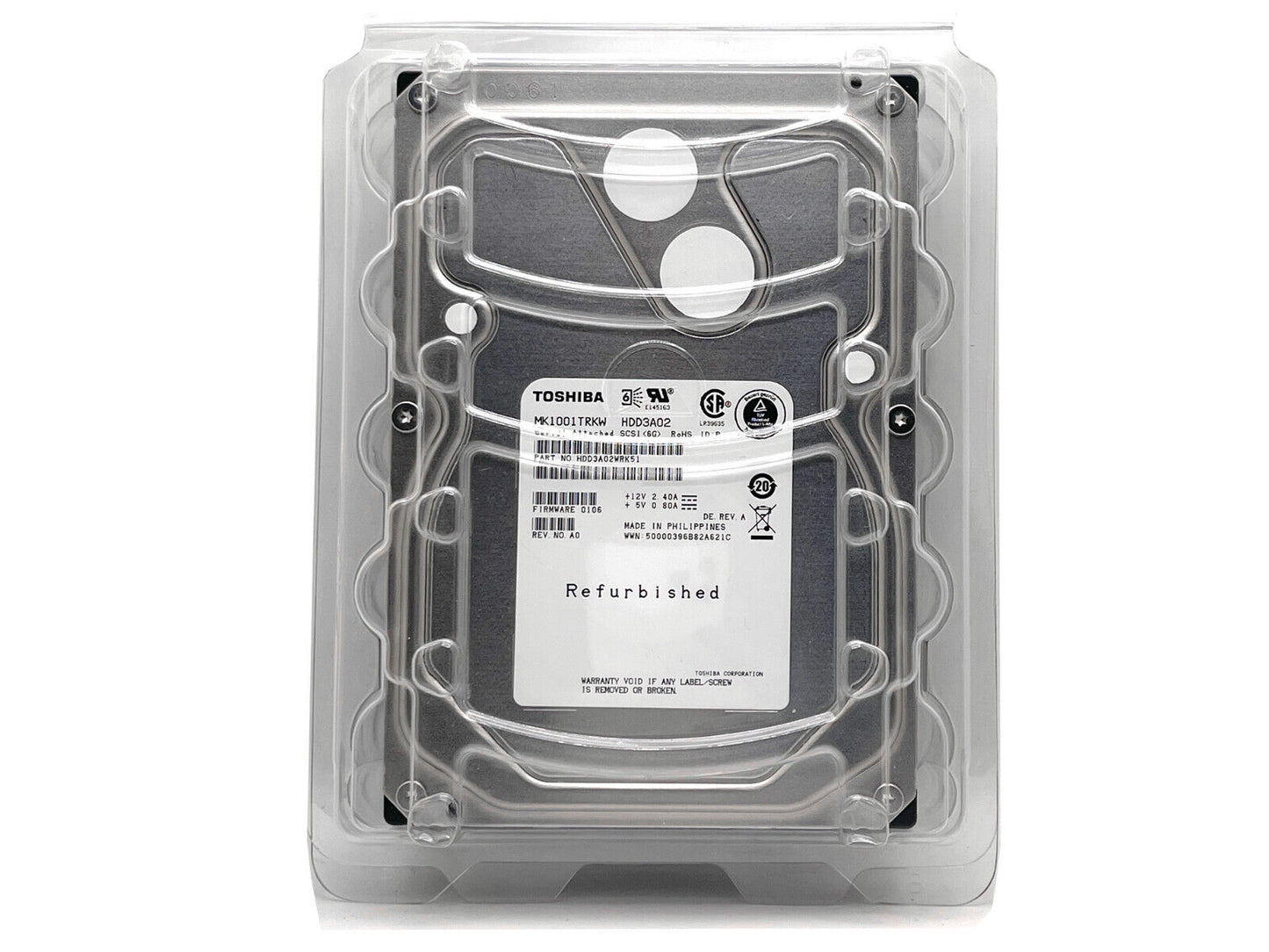 Toshiba MK1001TRKB 1 TB 7200RPM 16MB Cache 3.5" Internal SAS Hard Drive (NOT FOR HOME PC)