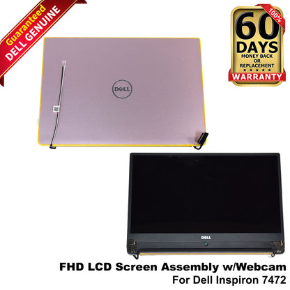 Dell Inspiron 7472 14" FHD LCD Screen Assembly w/ Webcam Replacement Pink 193D5
