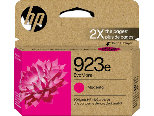 HP 923e EvoMore Magenta Original Ink Cartridge, 800 pages, 4K0T5LN