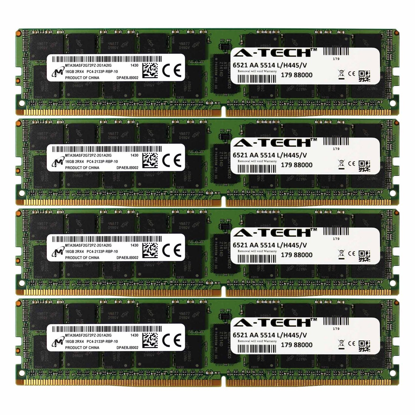 PC4-17000 Micron 64GB Kit 4x 16GB Dell PowerEdge R730xd R730 R630 Memory RAM
