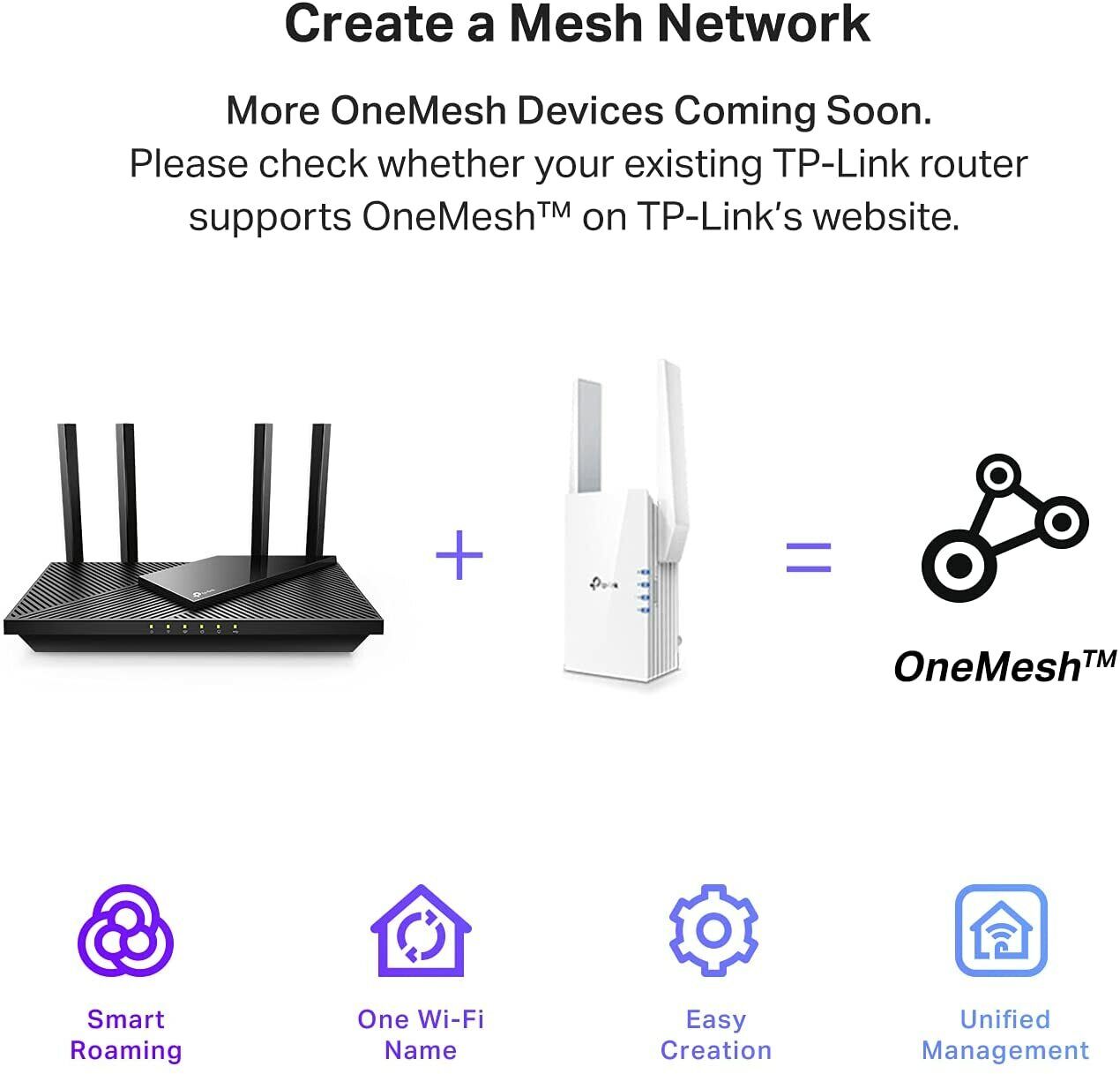 TP-Link AX1800 WiFi 6 Range Extender(RE605X)-Covers up to 1500 sqft