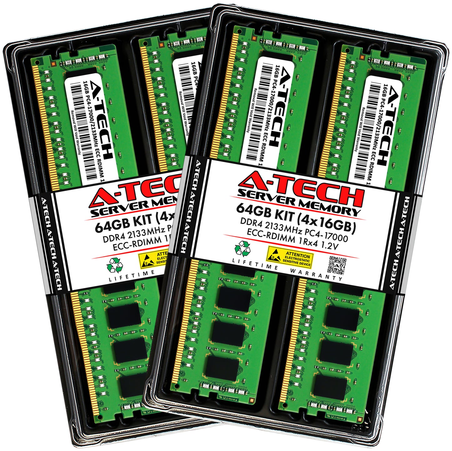64GB 4x 16GB PC4-2133 RDIMM Supermicro X11SDW-16C-TP13F+ Memory RAM