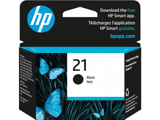 HP 21 Black Original Ink Cartridge, ~190 pages, C9351AN#140