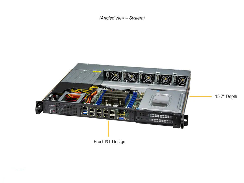 SuperMicro SYS-110D-4C-FRAN8TP 1U Redundant 800W Server