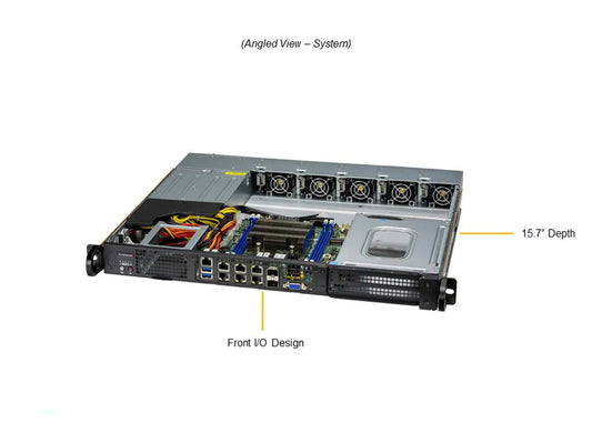 SuperMicro SYS-110D-4C-FRAN8TP 1U Redundant 800W Server