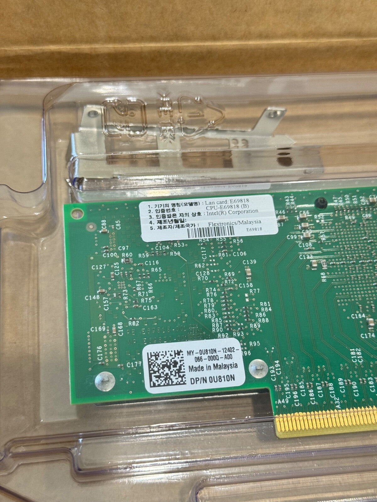 DELL X520-DA2 Intel 0U810N 10GBe SFP 2 Port Ethernet Server Network Adapter