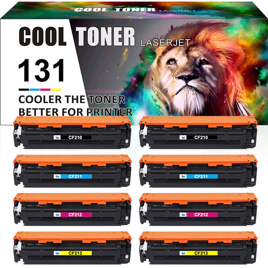 8x CF210A Toner Compatible with HP 131A LaserJet Pro Color 200 M251nw MFP M276nw