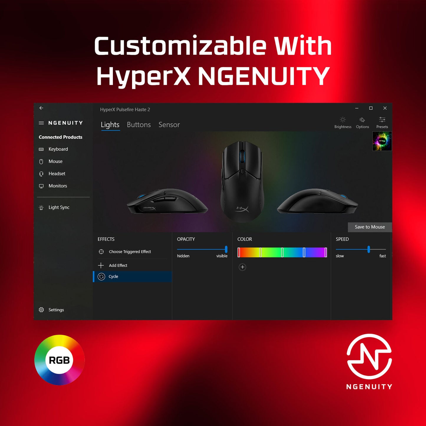 HyperX Pulsefire Haste 2 - Gaming Mouse (Black)