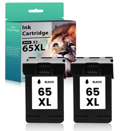 2pk 65XL 65 XL Black Ink for HP DeskJet 2600 2630 2652 3755 ENVY 5012 5052 5055