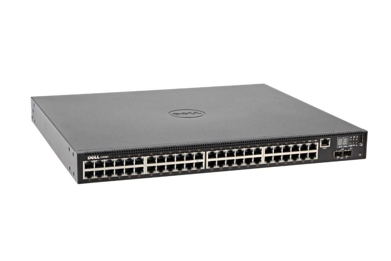 OEM Dell Networking C1048P 48 Port x 1GbE PoE+ RJ45 Ports + 2 x SFP+Switch J9K8D