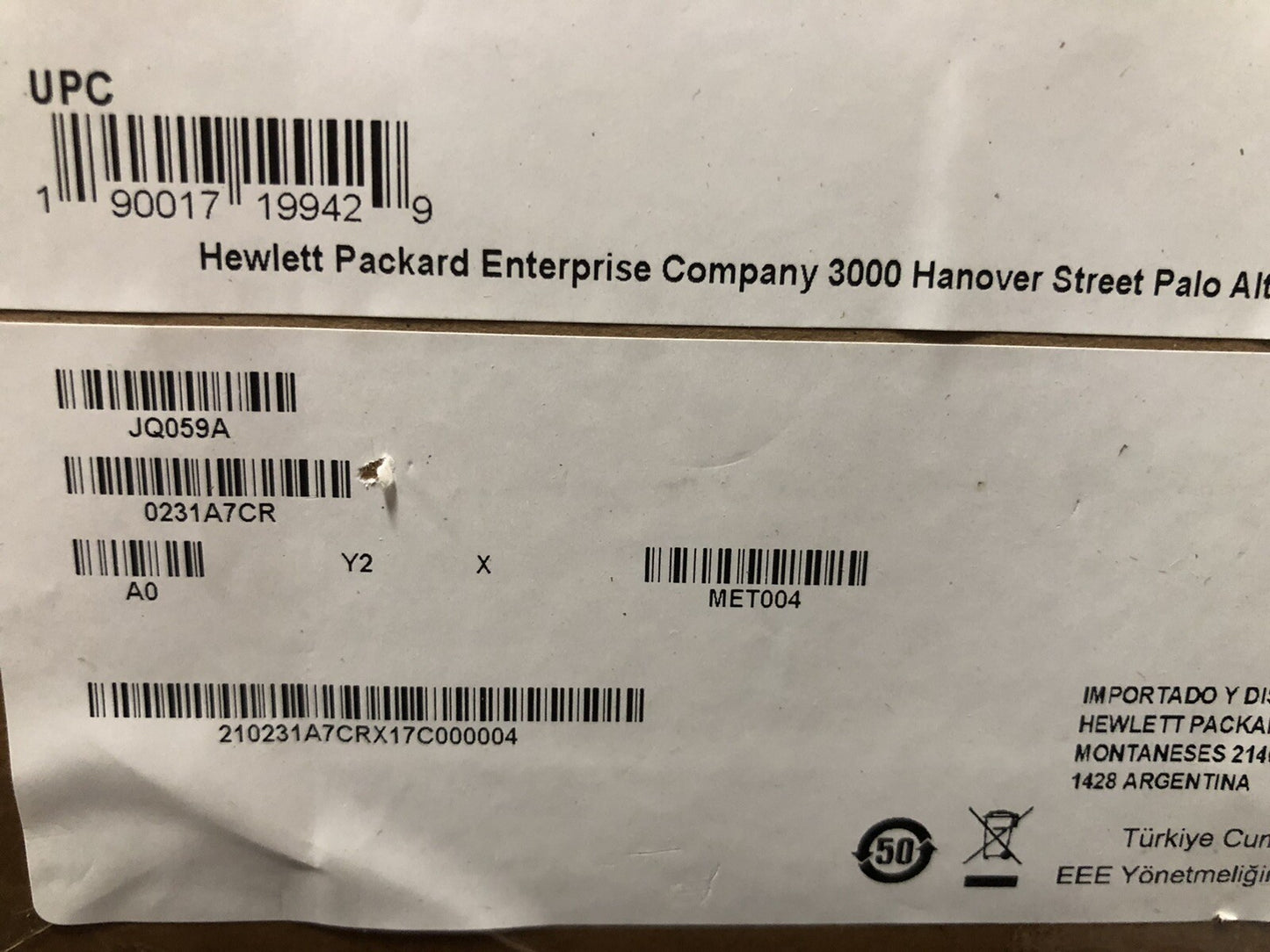 HPE FlexFabric 12900E Chassis Universal Rack Mount Kit RM JQ059A H3C Rails HP