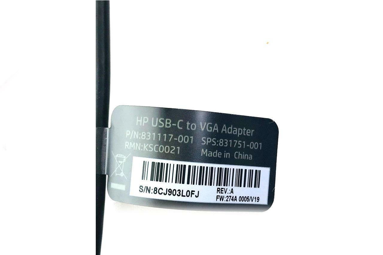 HP P7Z54AA#ABL USB-C to VGA Display Adapter HP Graphic Adapter - USB Type C