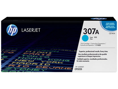 HP 307A Cyan Original LaserJet Toner Cartridge, ~7,300 pages, CE741A