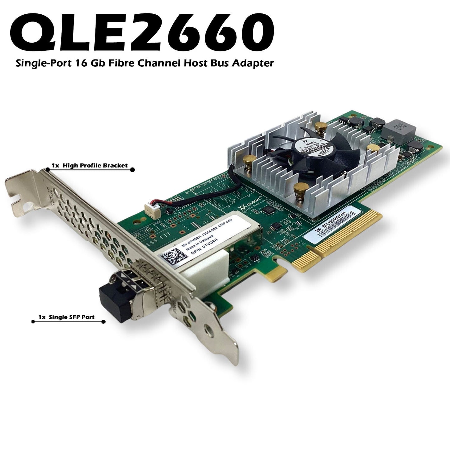 Dell QLogic QLE2660-DEL Fibre Channel Host Bus Adapter High Profile H28RN TVD8H