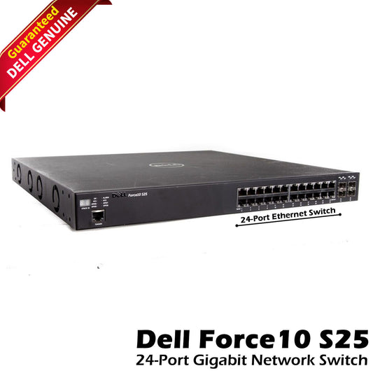 Dell Force 10 S25-01-GE-24P-DC-2 24-Port Ethernet Gigabit network Switch 0HJJP