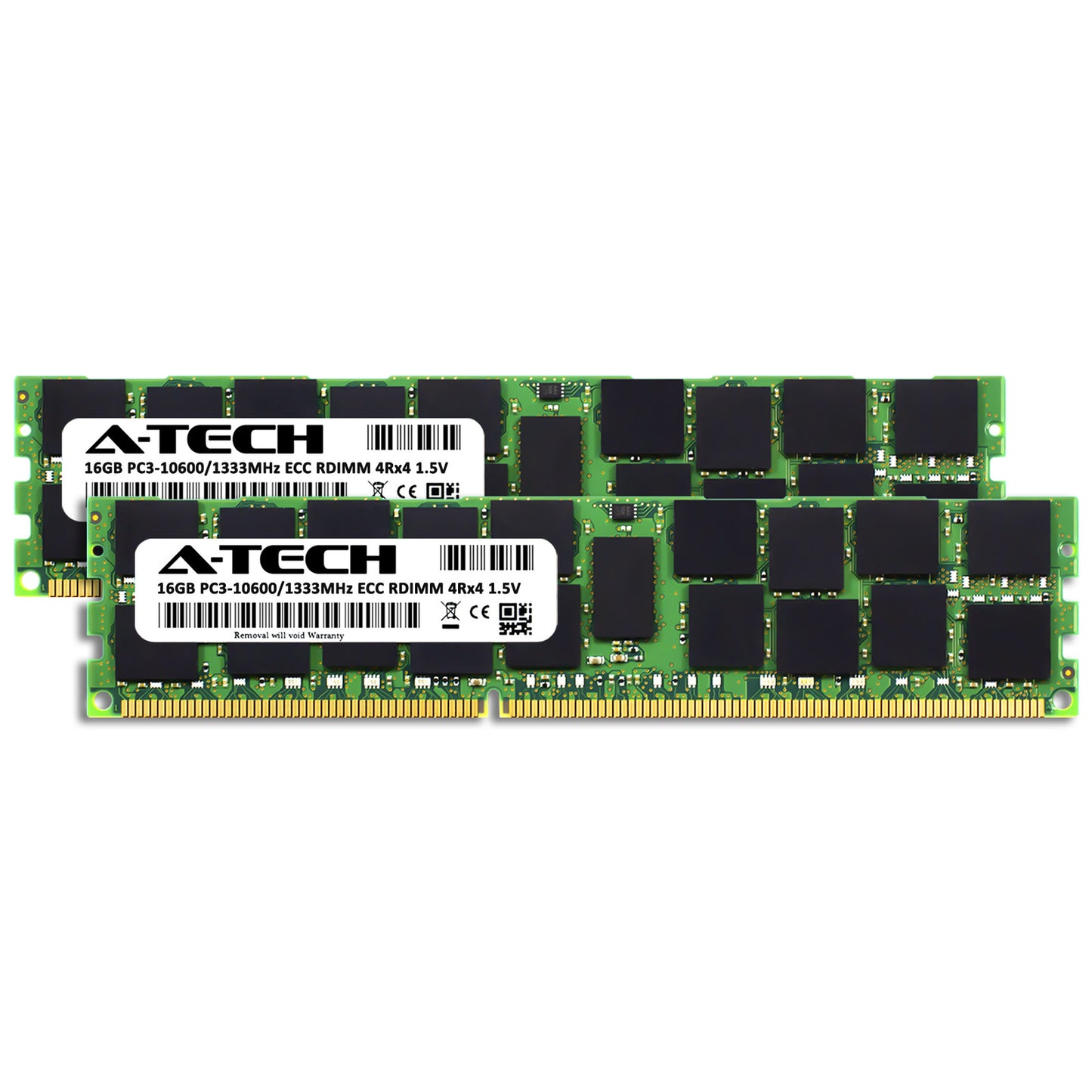 A-Tech 32GB 2x 16GB 4Rx4 PC3-10600R DDR3 1333MHz ECC RDIMM REG Server Memory RAM (NOT FOR HOME PC)