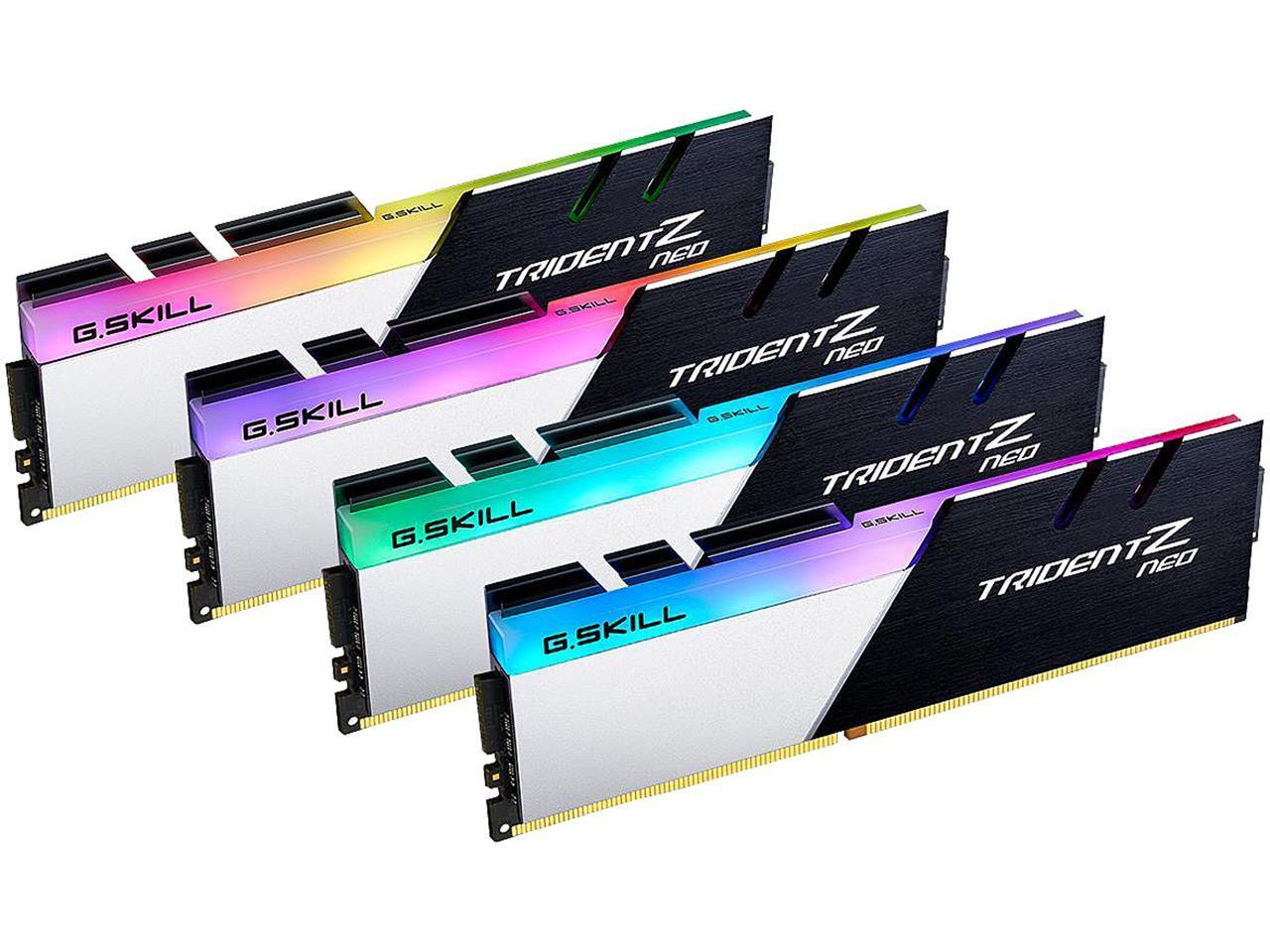 G.SKILL Trident Z Neo (For AMD Ryzen) Series 64GB (4 x 16GB) 288-Pin RGB DDR4 S