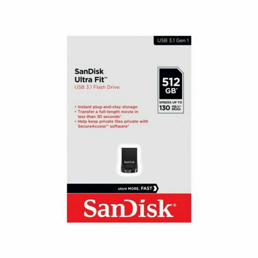 SanDisk 512GB 512G Ultra Fit USB 3.1 Nano Flash Mini Pen Drive SDCZ430-512G