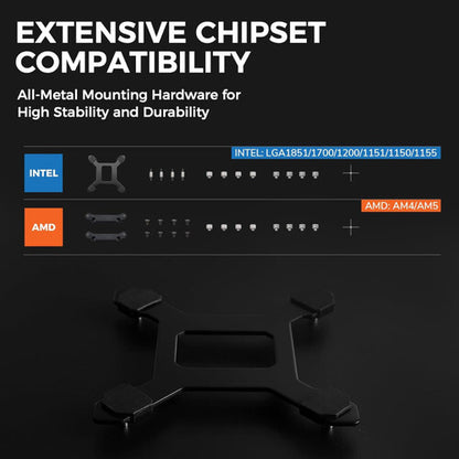 TRYX SE 360 ARGB 360mm AIO 3D Cooler Asetek Adela (Black) L-P360L-AM3M-G0K