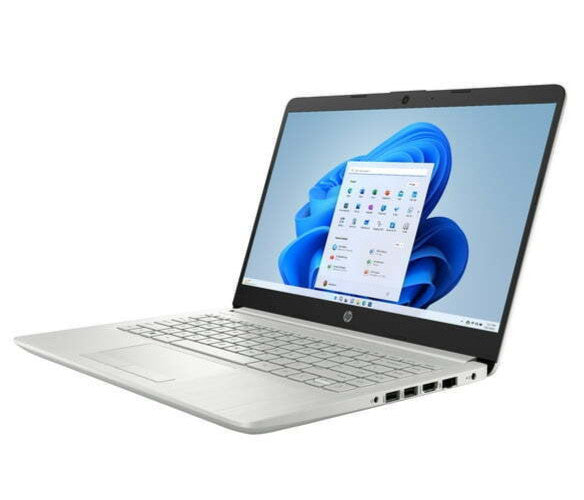 New HP Laptop 14" HD Intel Celeron N4120 8GB 64GB eMMC Webcam Office 365 Silver