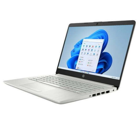 New HP Laptop 14" HD Intel Celeron N4120 8GB 64GB eMMC Webcam Office 365 Silver