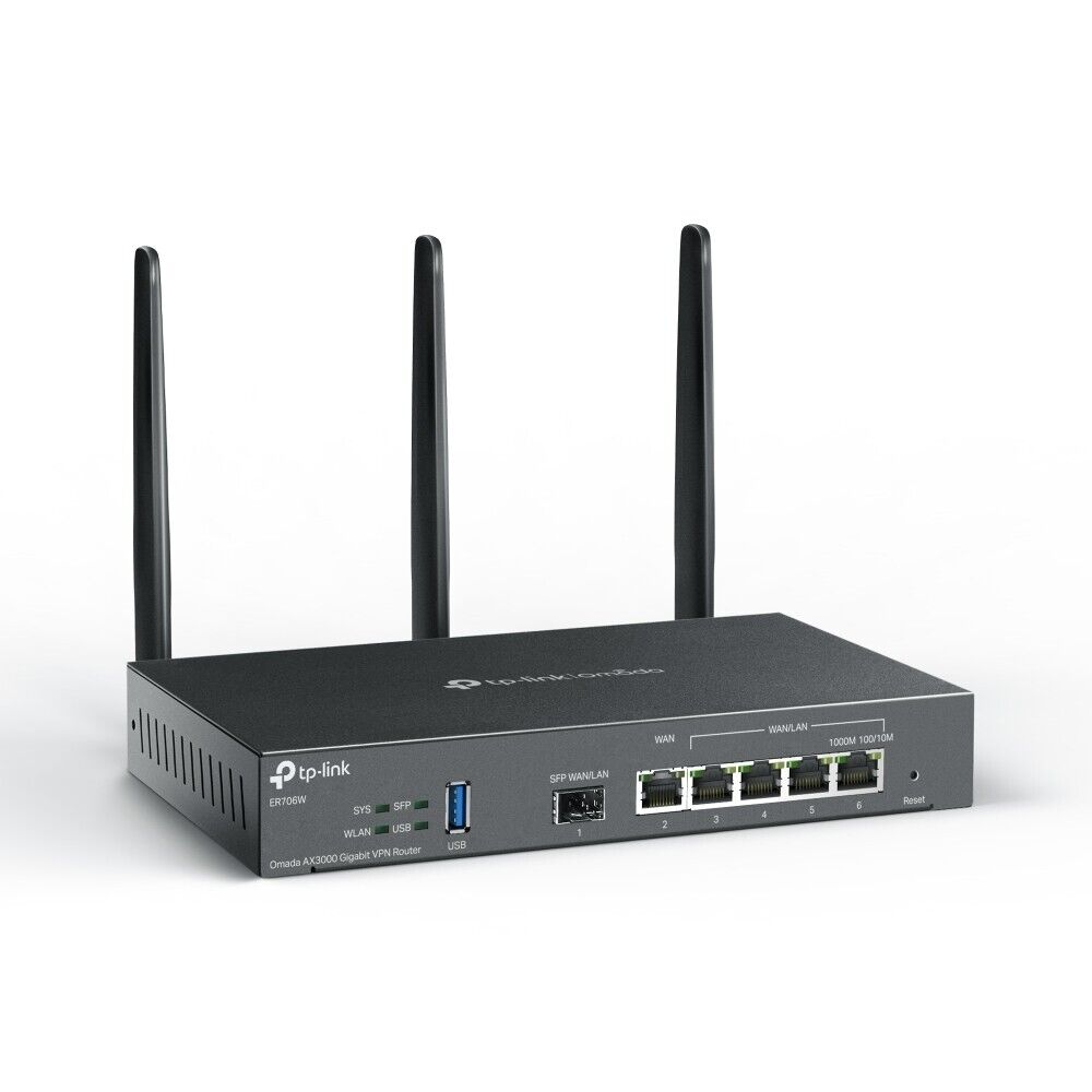 TP-Link ER706W | Omada AX3000 6-Port Wireless Gigabit Multi-WAN VPN Router