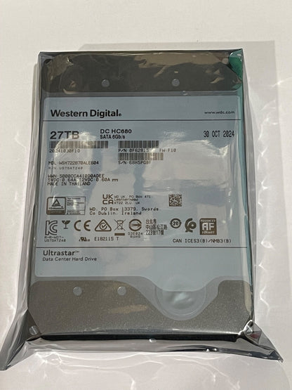 Western Digital 0F62815 WSH722870ALE604 27TB DC HC680 SATA HM-SMR HDD