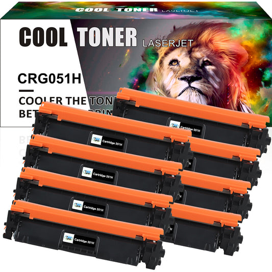 8PK High Yield Toner Cartridge Fit for Canon 051H imageCLASS LBP162dw MF267dw