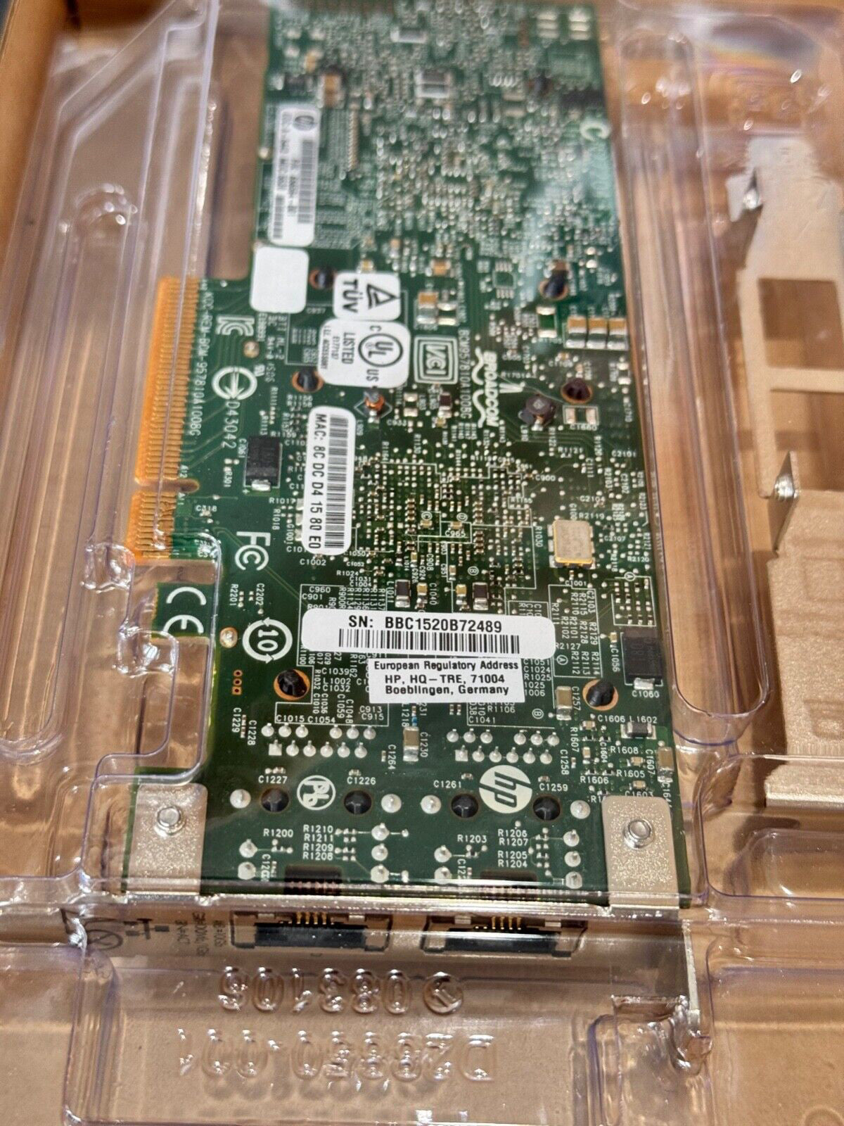 HP 656594-001 DUAL PORT 10GB PCI-E 2.0 530T ETHERNET ADAPTER CARD