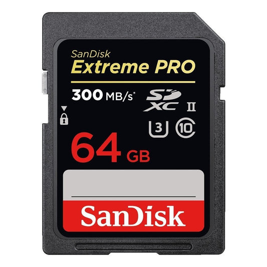 SanDisk 64GB SDXC Extreme Pro UHS-II U3 300MB/s 4K Class 10 SD Card Camera Bulk