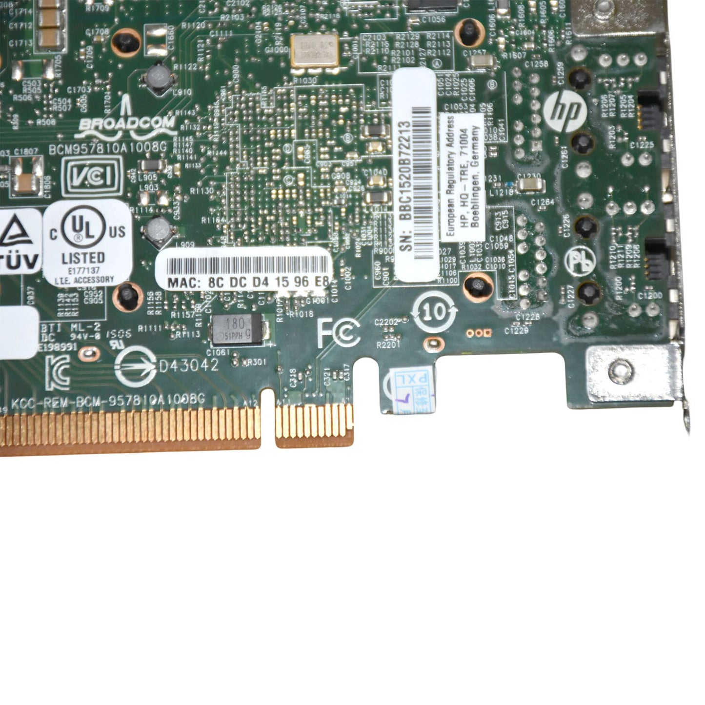 HP 530T 10Gb 2-Port PCIe Ethernet Adapter Low-Profile Card 656596-B21 656594-001