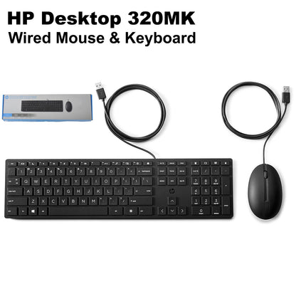 HP 320MK Wired Desktop Mouse and Keyboard Combo 9SR36AA#ABA