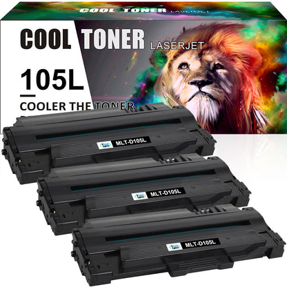 3PK MLT-D105L Black Toner Cartridge for Samsung 105L ML-1910 ML-2525 SCX-4623F