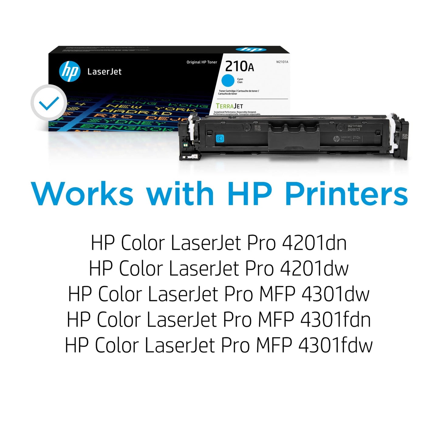 Print HP|W2101A HP 210A (W2101A) CYAN ORIGINAL LASERJET TONER CARTRIDG R