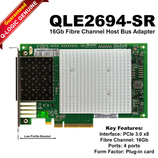 QLogic QLE2694-SR 16Gb Quad Port FC PCIe Gen3 x16 HBA Card High Performance