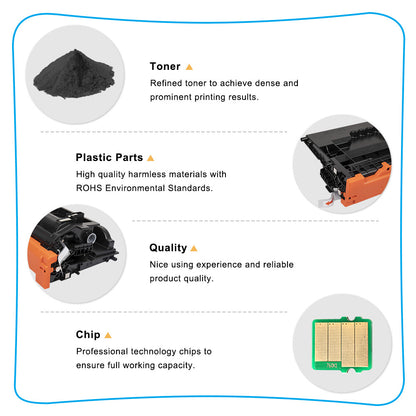 2x Toner Compatible with HP 37A CF237A LaserJet Enterprise M607dn M607n M608dn