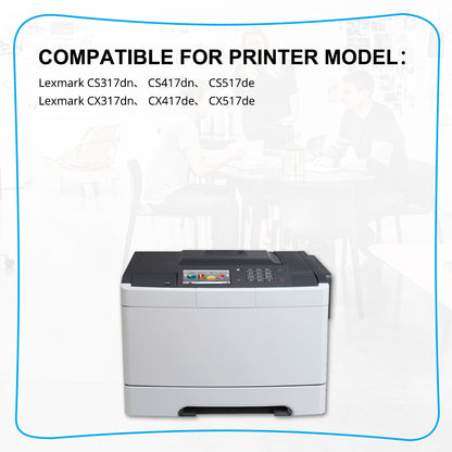 3PK CMY Color Toner Cartridge for Lexmark CS317dn CS417dn CS517de CX317dn CX517