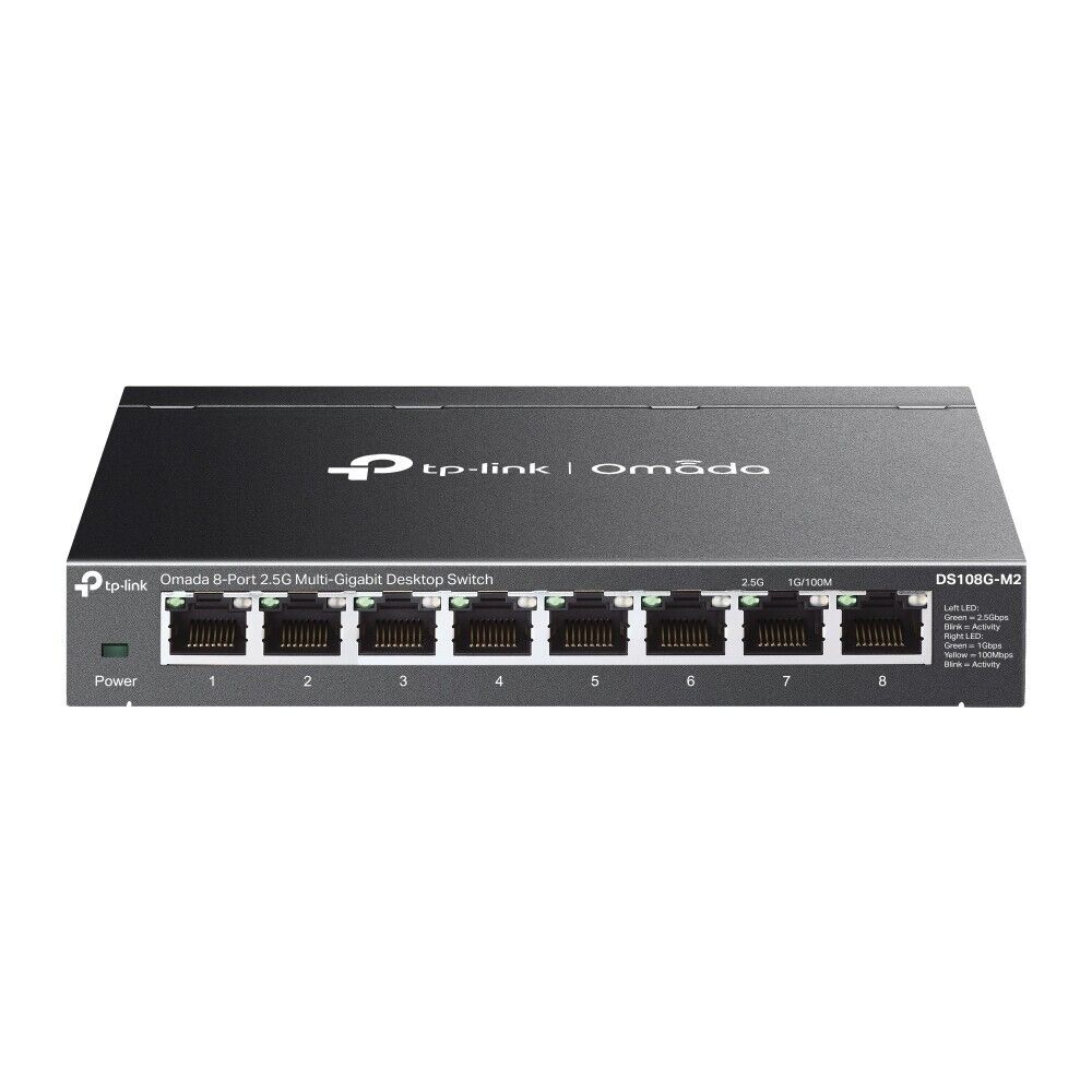 TP-Link DS108G-M2 | Omada 8-Port 2.5Gbps Multi-Gigabit Unmanaged Desktop Switch