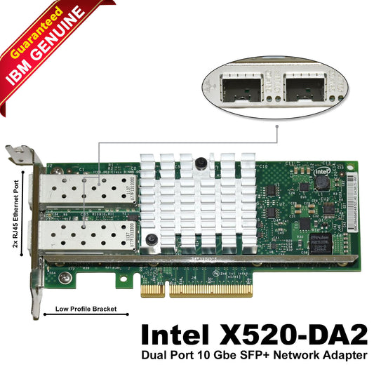 IBM 49Y7961 Intel X520-DA2 Dual Port 10GbE SFP+ Network Adapter Card