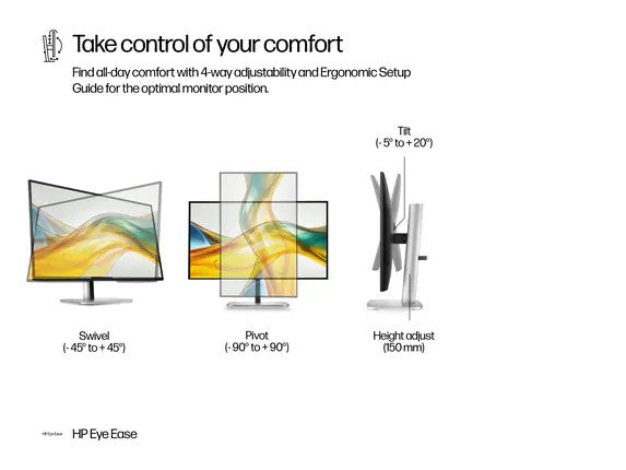 HP Series 5 Pro 27 inch QHD Monitor - 527pq 27" QHD (2560 x 1440) 50-100 Hz