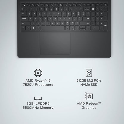 Dell Inspiron 3535 15.6" FHD 120Hz Ryzen 5 7520U 8GB 512GB SSD Webcam Windows 11