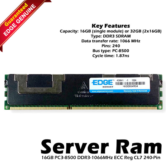 Edge 16GE604R04 16GB PC3-8500 DDR3-1066MHz ECC Reg CL7 240-Pin Server RAM Memory (NOT FOR HOME PC)