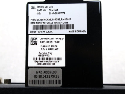 DELL THIN CLIENT HARDWARE 9M1WT WYSE 7010 TC THINOS 8.1 8GF/2GR 9M1WT+DEVICE