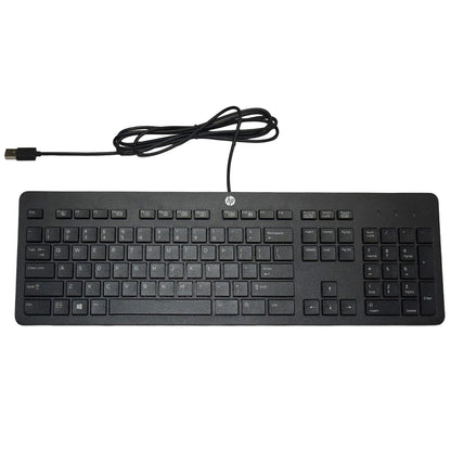 Lot 2 HP Business Slim USB Keyboard Black SK2120 KU1469 Wired QWERTY 803181-001