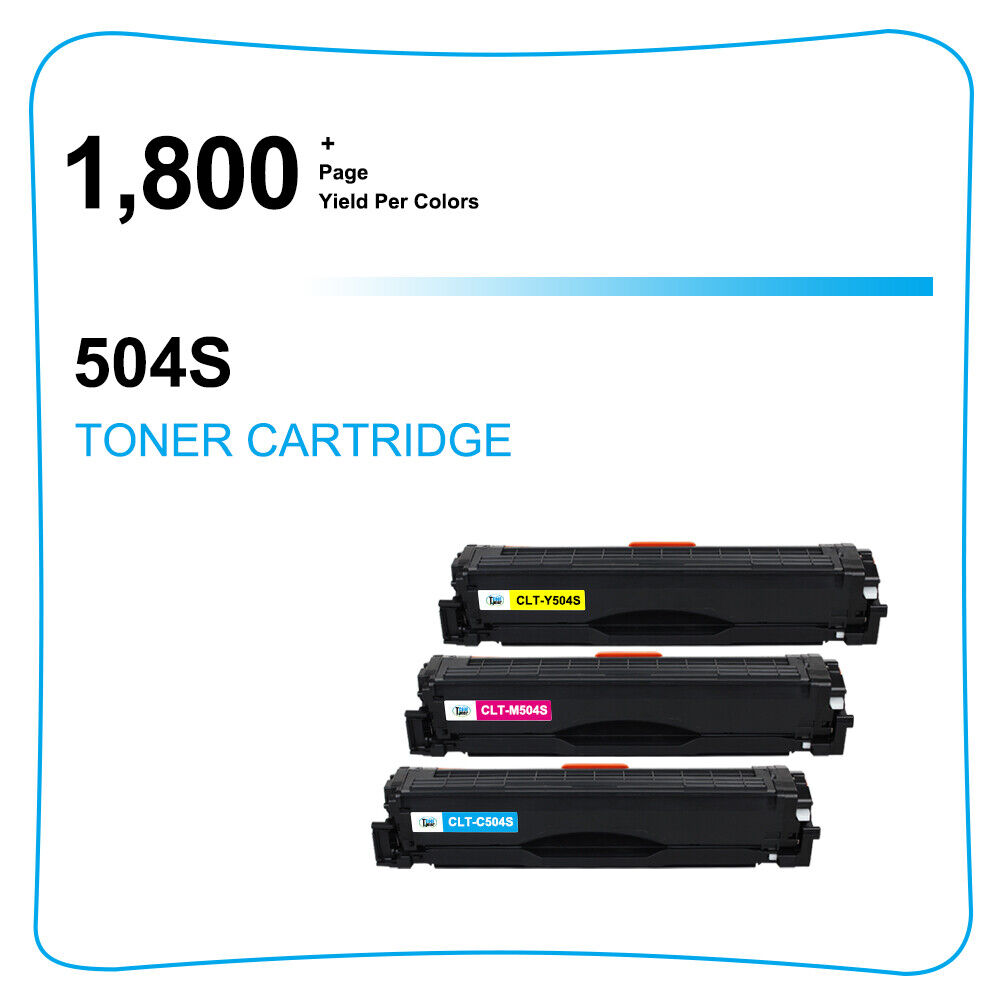 3 Pack Color CLT-K504S 504S Toner Cartridge For Samsung C1810w C1860fw CLP-415nw